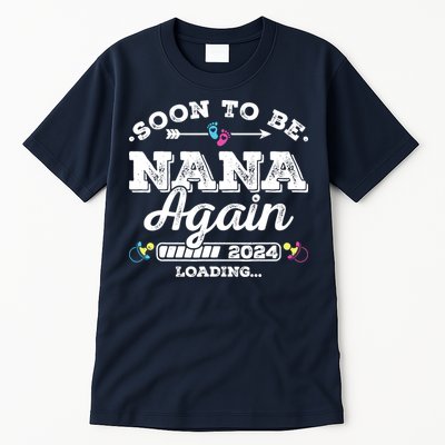 Soon To Be Nana Again 2024 Loading Pregnancy Announcement Tall T-Shirt