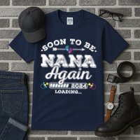 Soon To Be Nana Again 2024 Loading Pregnancy Announcement Tall T-Shirt