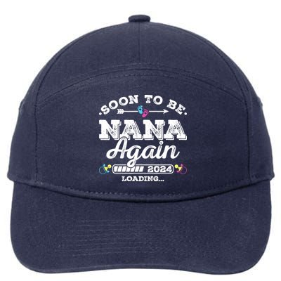 Soon To Be Nana Again 2024 Loading Pregnancy Announcement 7-Panel Snapback Hat