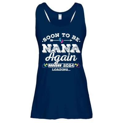 Soon To Be Nana Again 2024 Loading Pregnancy Announcement Ladies Essential Flowy Tank