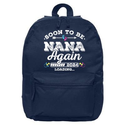 Soon To Be Nana Again 2024 Loading Pregnancy Announcement 16 in Basic Backpack