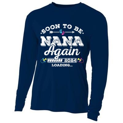 Soon To Be Nana Again 2024 Loading Pregnancy Announcement Cooling Performance Long Sleeve Crew