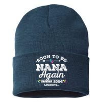 Soon To Be Nana Again 2024 Loading Pregnancy Announcement Sustainable Knit Beanie