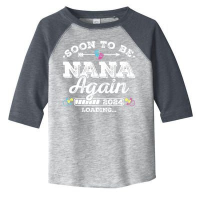 Soon To Be Nana Again 2024 Loading Pregnancy Announcement Toddler Fine Jersey T-Shirt