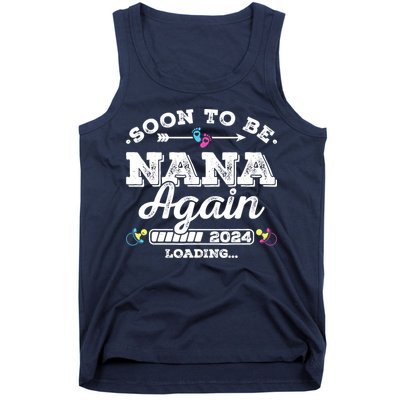 Soon To Be Nana Again 2024 Loading Pregnancy Announcement Tank Top