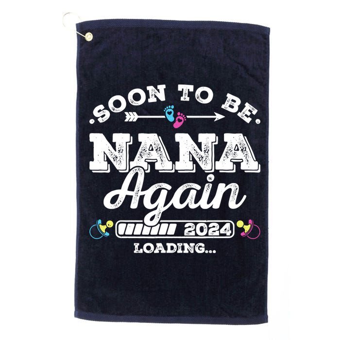 Soon To Be Nana Again 2024 Loading Pregnancy Announcement Golf Towel