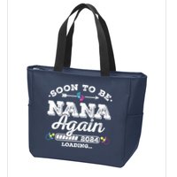 Soon To Be Nana Again 2024 Loading Pregnancy Announcement Zip Tote Bag