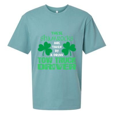 Shamrocks Taken By Drunk Tow Truck Driver St Patrick Gift Sueded Cloud Jersey T-Shirt