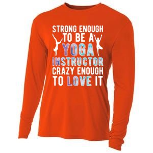 Strong To Be A Yoga Instructor Yoga Teacher Gift Cooling Performance Long Sleeve Crew