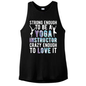 Strong To Be A Yoga Instructor Yoga Teacher Gift Ladies PosiCharge Tri-Blend Wicking Tank