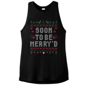 Soon To Be MerryD Engaged Couples Matching Ugly Christmas Ladies PosiCharge Tri-Blend Wicking Tank