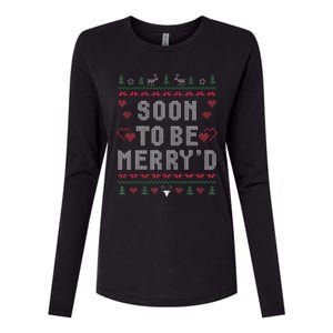 Soon To Be MerryD Engaged Couples Matching Ugly Christmas Womens Cotton Relaxed Long Sleeve T-Shirt