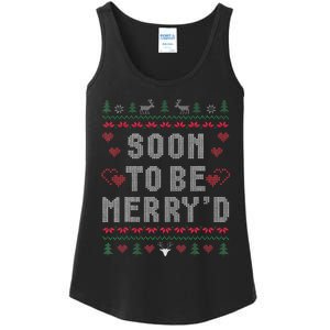 Soon To Be MerryD Engaged Couples Matching Ugly Christmas Ladies Essential Tank