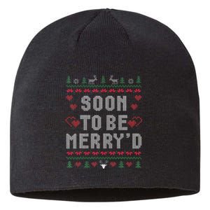 Soon To Be MerryD Engaged Couples Matching Ugly Christmas Sustainable Beanie