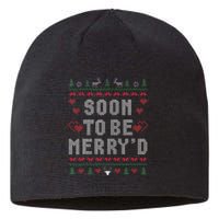 Soon To Be MerryD Engaged Couples Matching Ugly Christmas Sustainable Beanie