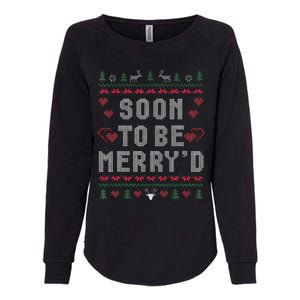 Soon To Be MerryD Engaged Couples Matching Ugly Christmas Womens California Wash Sweatshirt