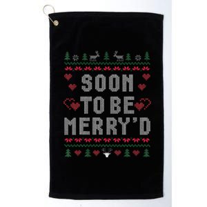 Soon To Be MerryD Engaged Couples Matching Ugly Christmas Platinum Collection Golf Towel