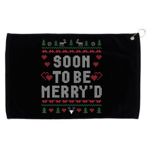 Soon To Be MerryD Engaged Couples Matching Ugly Christmas Grommeted Golf Towel