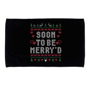 Soon To Be MerryD Engaged Couples Matching Ugly Christmas Microfiber Hand Towel