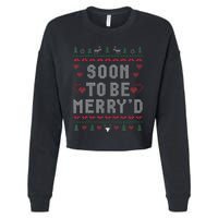 Soon To Be MerryD Engaged Couples Matching Ugly Christmas Cropped Pullover Crew