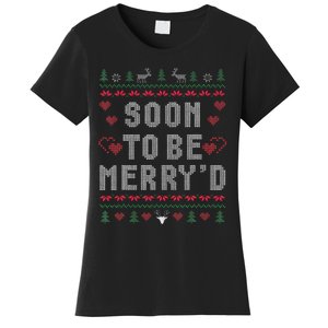 Soon To Be MerryD Engaged Couples Matching Ugly Christmas Women's T-Shirt