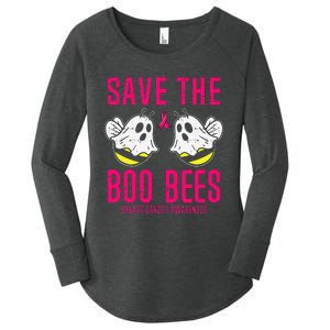 Save The Boobees Boo Bees Breast Cancer Halloween Women's Perfect Tri Tunic Long Sleeve Shirt