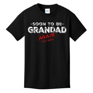 Soon To be Grandad Again est. 2024 Promoted to Grandpa Papa Kids T-Shirt