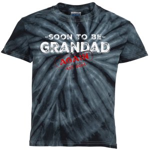 Soon To be Grandad Again est. 2024 Promoted to Grandpa Papa Kids Tie-Dye T-Shirt