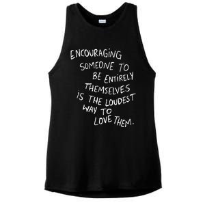 Someone To Be Entirely Themselves The Loudest Ladies PosiCharge Tri-Blend Wicking Tank