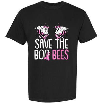 Save The Breast Cancer Awareness Boo Bees Halloween Garment-Dyed Heavyweight T-Shirt