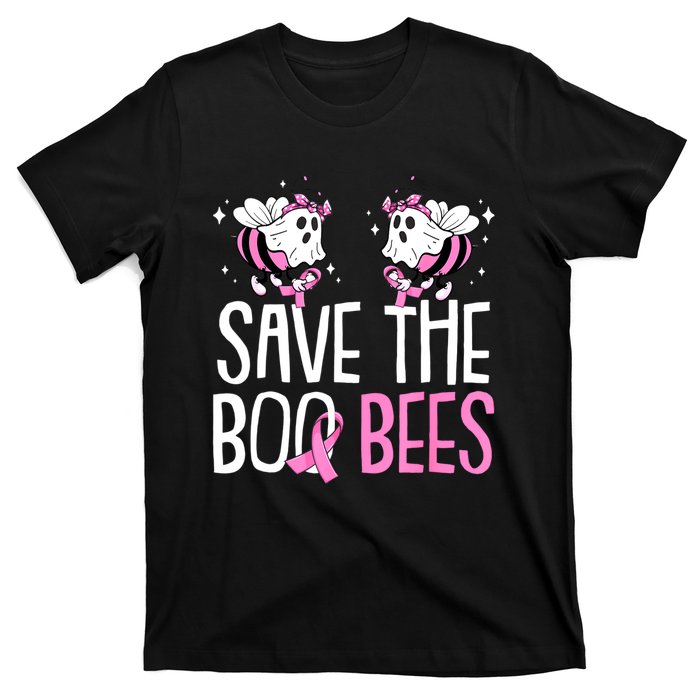 Save The Breast Cancer Awareness Boo Bees Halloween T-Shirt