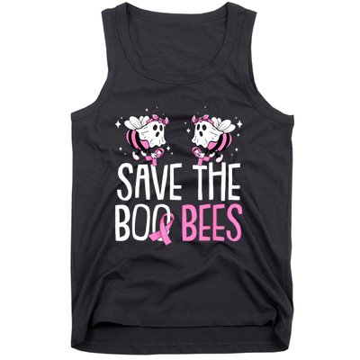 Save The Breast Cancer Awareness Boo Bees Halloween Tank Top