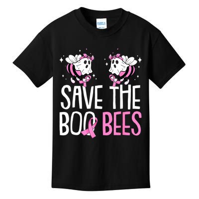 Save The Breast Cancer Awareness Boo Bees Halloween Kids T-Shirt