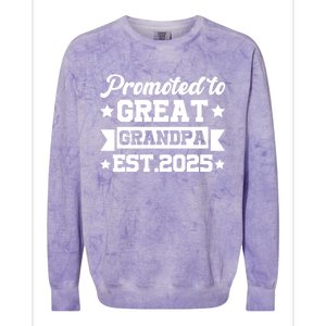 Soon To Be Great Grandfather Promoted To Great Grandpa 2025 Gift Colorblast Crewneck Sweatshirt