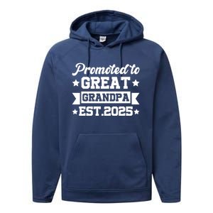 Soon To Be Great Grandfather Promoted To Great Grandpa 2025 Gift Performance Fleece Hoodie