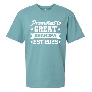 Soon To Be Great Grandfather Promoted To Great Grandpa 2025 Gift Sueded Cloud Jersey T-Shirt