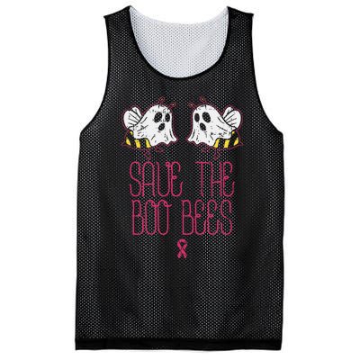 Save The Boobees Boo Bees Breast Cancer Halloween Mesh Reversible Basketball Jersey Tank