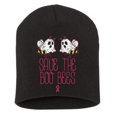 Save The Boobees Boo Bees Breast Cancer Halloween Short Acrylic Beanie