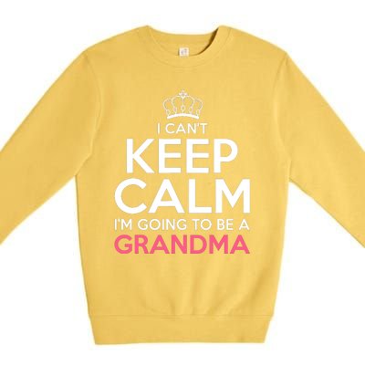 Soon To Be Grandma Art For Mom Women New Grandmother Grandma Premium Crewneck Sweatshirt