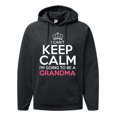 Soon To Be Grandma Art For Mom Women New Grandmother Grandma Performance Fleece Hoodie