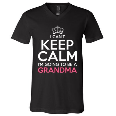 Soon To Be Grandma Art For Mom Women New Grandmother Grandma V-Neck T-Shirt