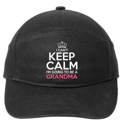 Soon To Be Grandma Art For Mom Women New Grandmother Grandma 7-Panel Snapback Hat