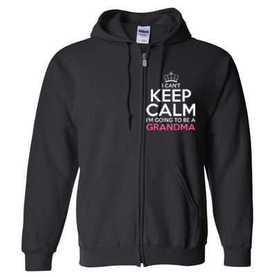 Soon To Be Grandma Art For Mom Women New Grandmother Grandma Full Zip Hoodie