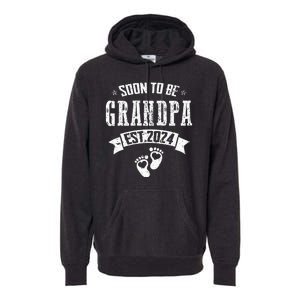 Soon To Be Grandpa Promoted To Grandpa 2024 Premium Hoodie