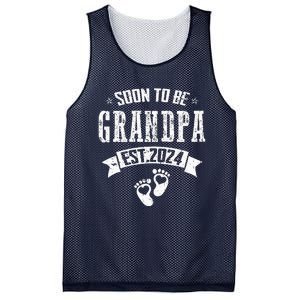 Soon To Be Grandpa Promoted To Grandpa 2024 Mesh Reversible Basketball Jersey Tank