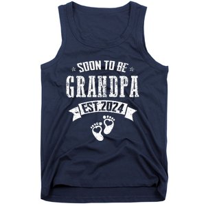 Soon To Be Grandpa Promoted To Grandpa 2024 Tank Top