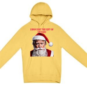 Santa Trump Brought Victory For Christmas Funny Cute Gift Premium Pullover Hoodie