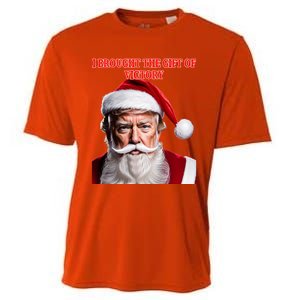 Santa Trump Brought Victory For Christmas Funny Cute Gift Cooling Performance Crew T-Shirt