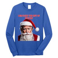 Santa Trump Brought Victory For Christmas Funny Cute Gift Long Sleeve Shirt