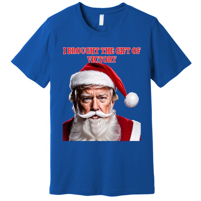 Santa Trump Brought Victory For Christmas Funny Cute Gift Premium T-Shirt